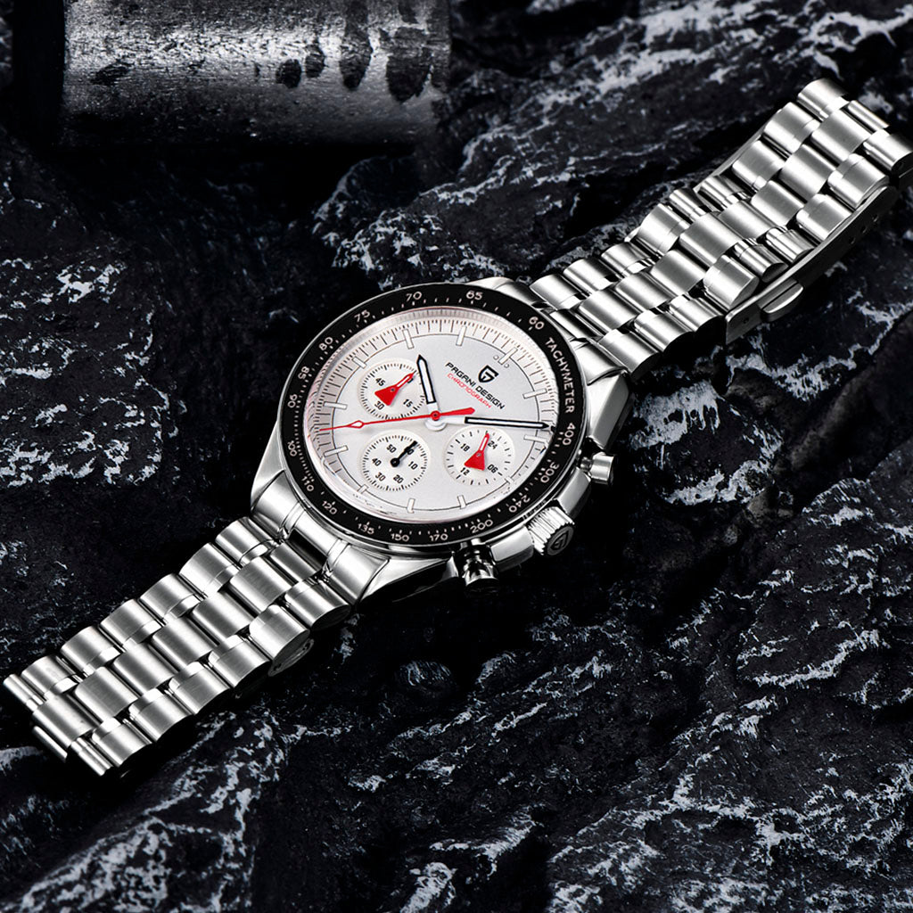 PGN Design Lorenzo White Silver white watch - product photo
