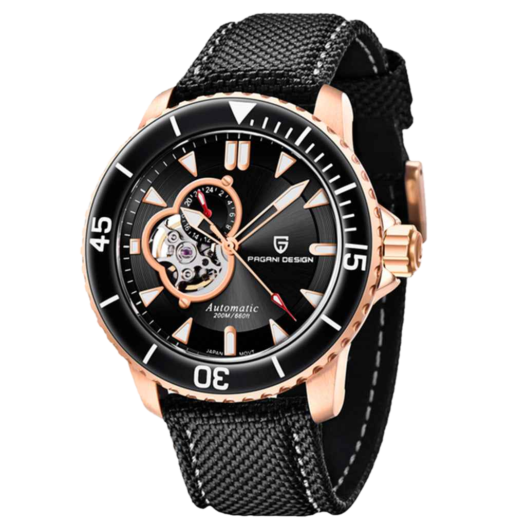 PGN Design Atlantis Black Rose rose gold watch - product photo