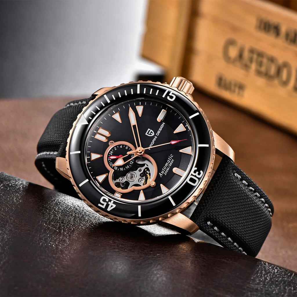 PGN Design Atlantis Black Rose rose gold watch - product photo
