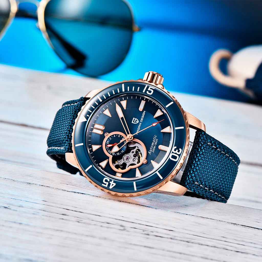 PGN Design Atlantis Blue Rose rose gold watch - product photo