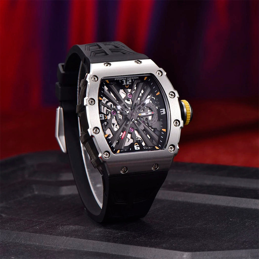 PGN Design Bergamo Silver Black silver watch - product photo