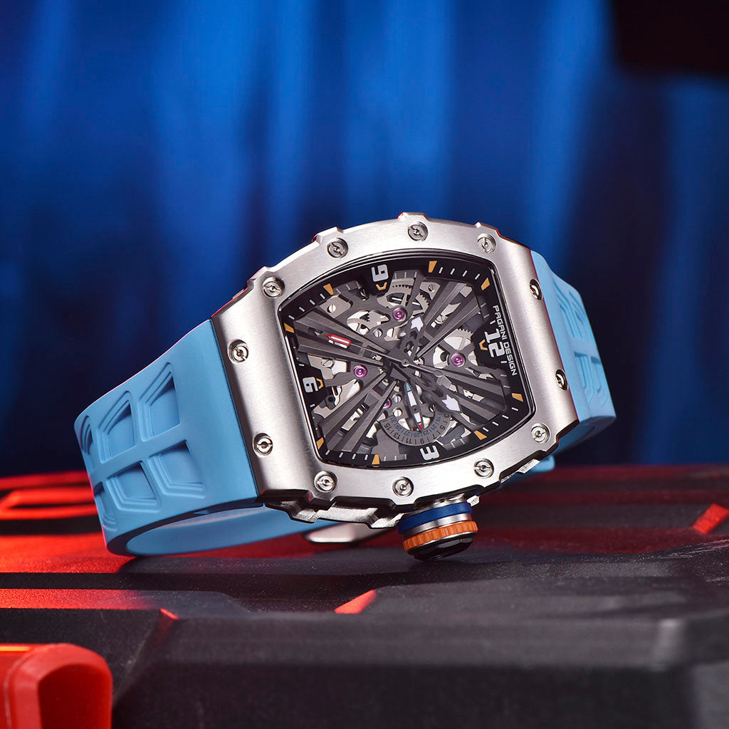 PGN Design Bergamo Silver Blue blue watch - product photo
