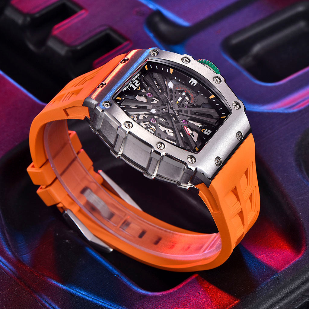 PGN Design Bergamo Silver Orange orange watch - product photo