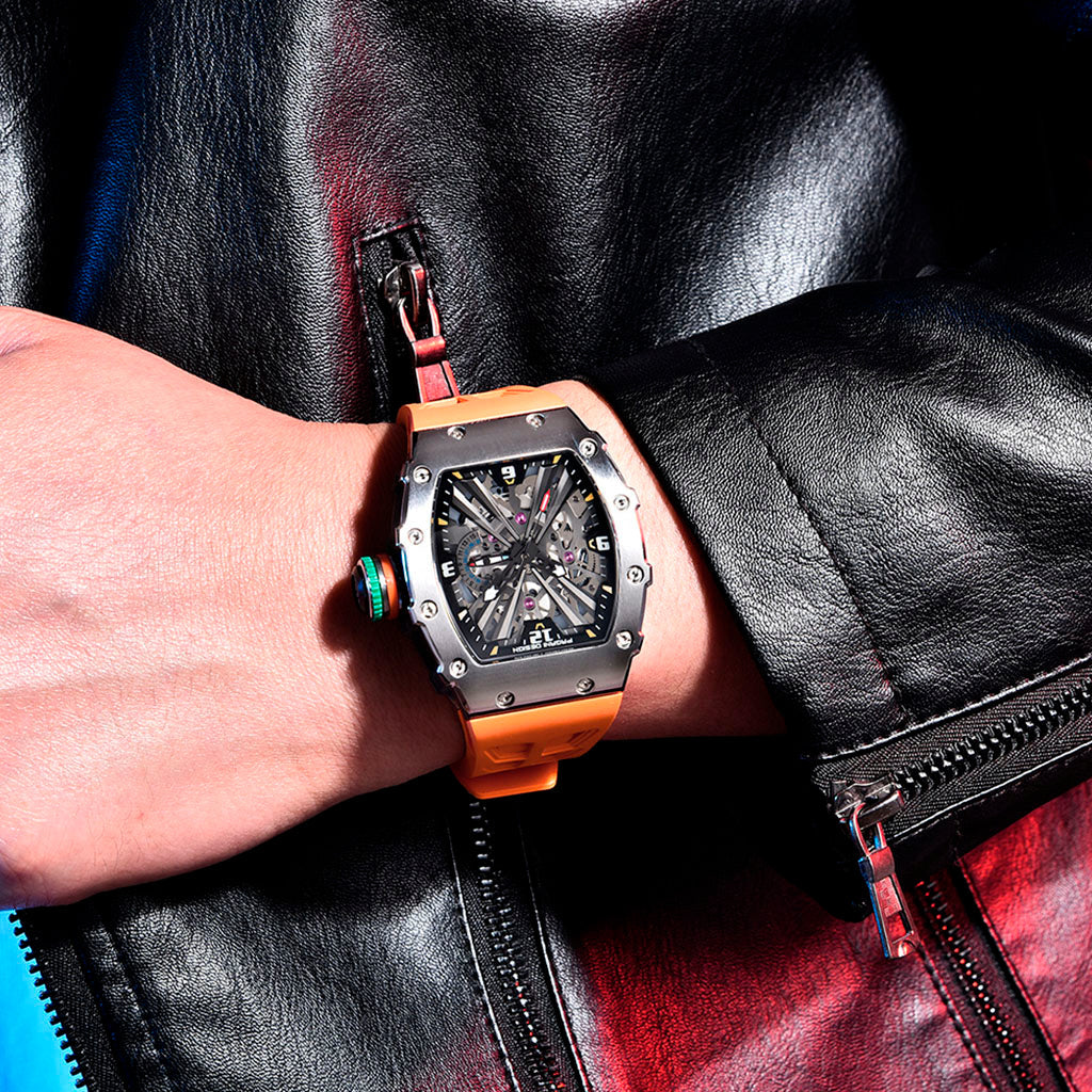 PGN Design Bergamo Silver Orange orange watch - product photo