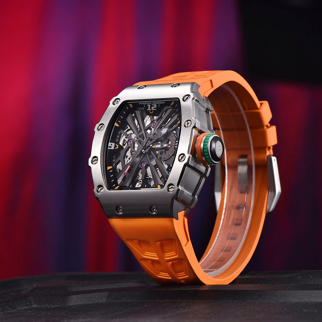 PGN Design Bergamo Silver Orange orange watch - product photo