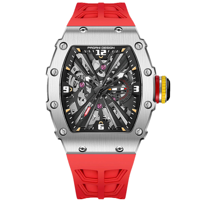 PGN Design Bergamo Silver Red red watch - product photo