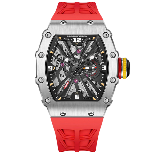 PGN Design Bergamo Silver Red red watch - product photo