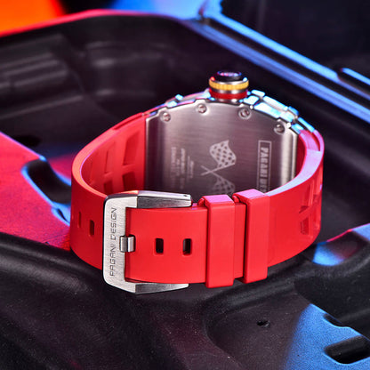 PGN Design Bergamo Silver Red red watch - product photo