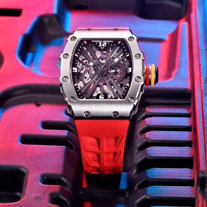 PGN Design Bergamo Silver Red red watch - product photo