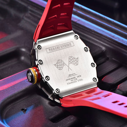 PGN Design Bergamo Silver Red red watch - product photo