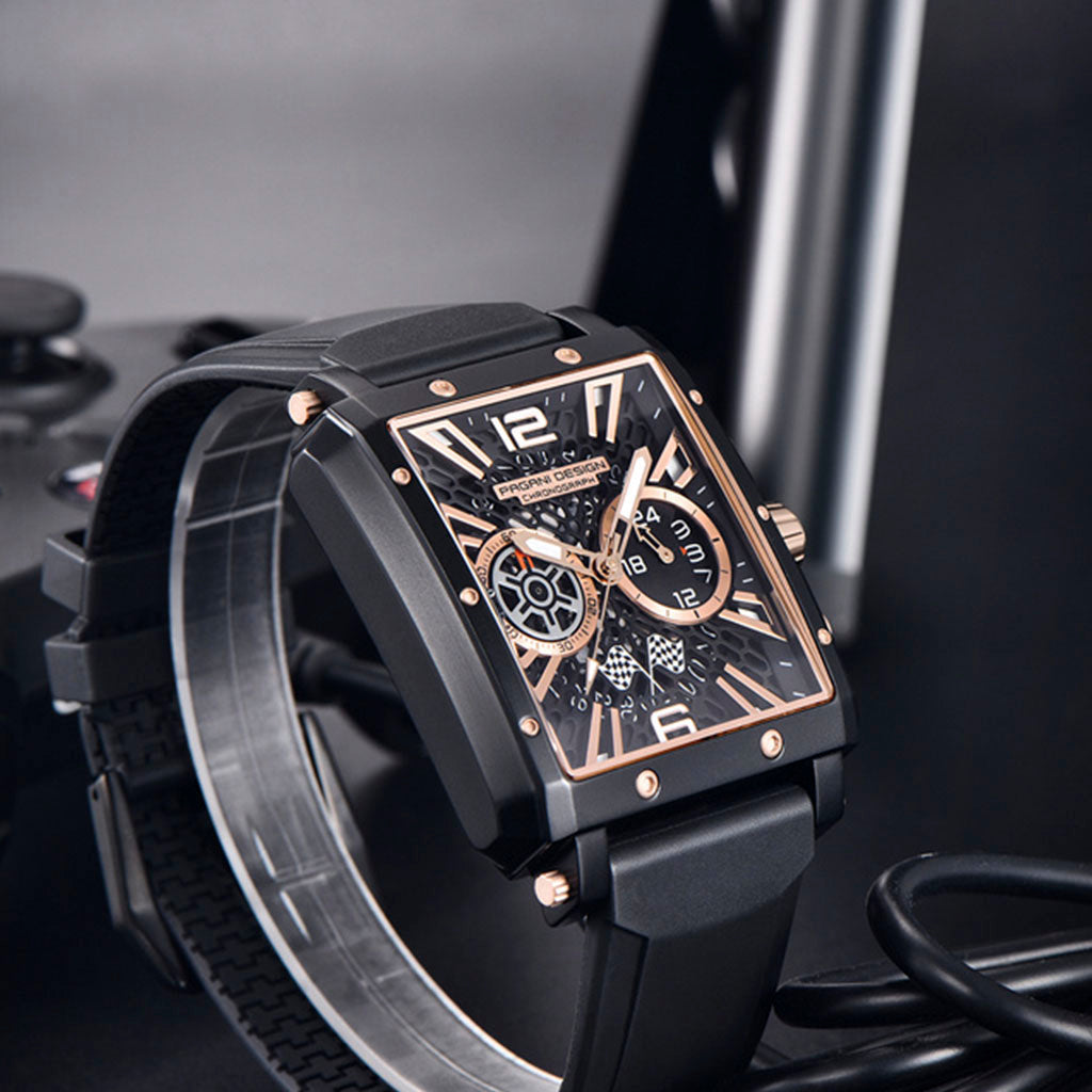 PGN Design Bordeaux Gold Black gold watch - product photo