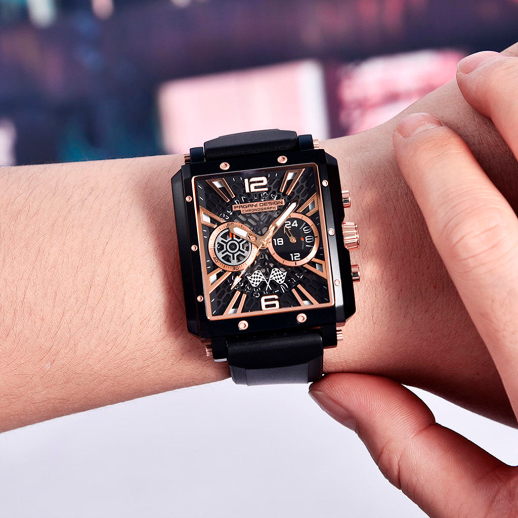 PGN Design Bordeaux Gold Black gold watch - product photo