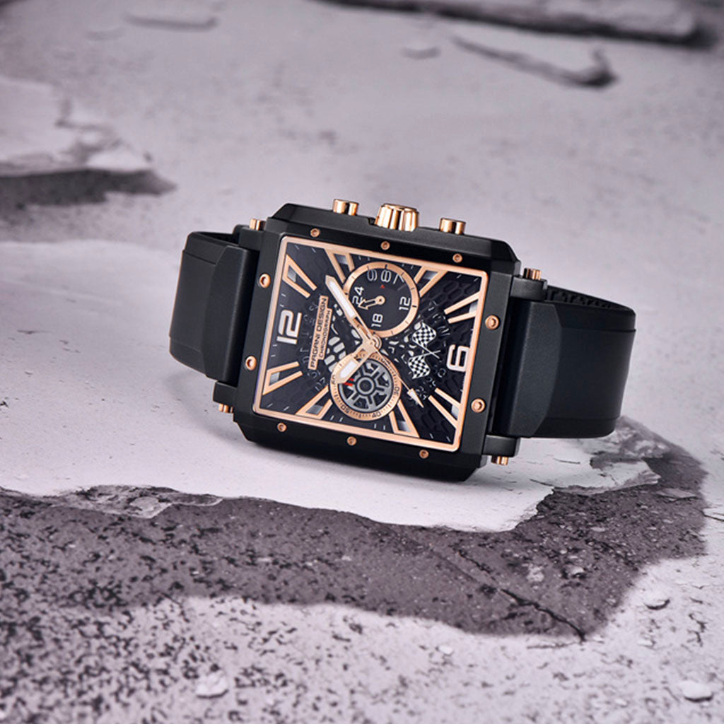 PGN Design Bordeaux Gold Black gold watch - product photo