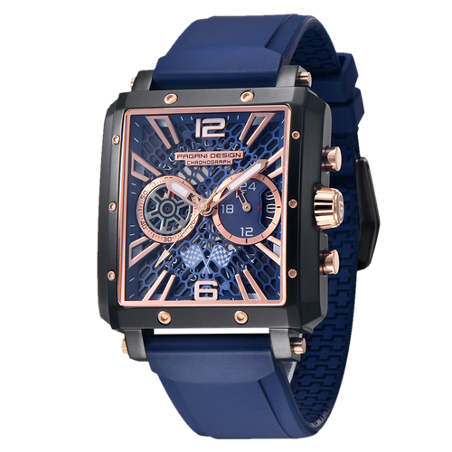 PGN Design Bordeaux Gold Blue gold watch - product photo