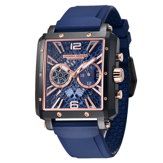 PGN Design Bordeaux Gold Blue gold watch - product photo