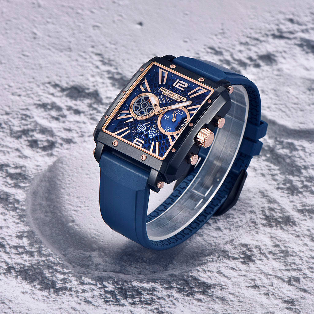 PGN Design Bordeaux Gold Blue gold watch - product photo