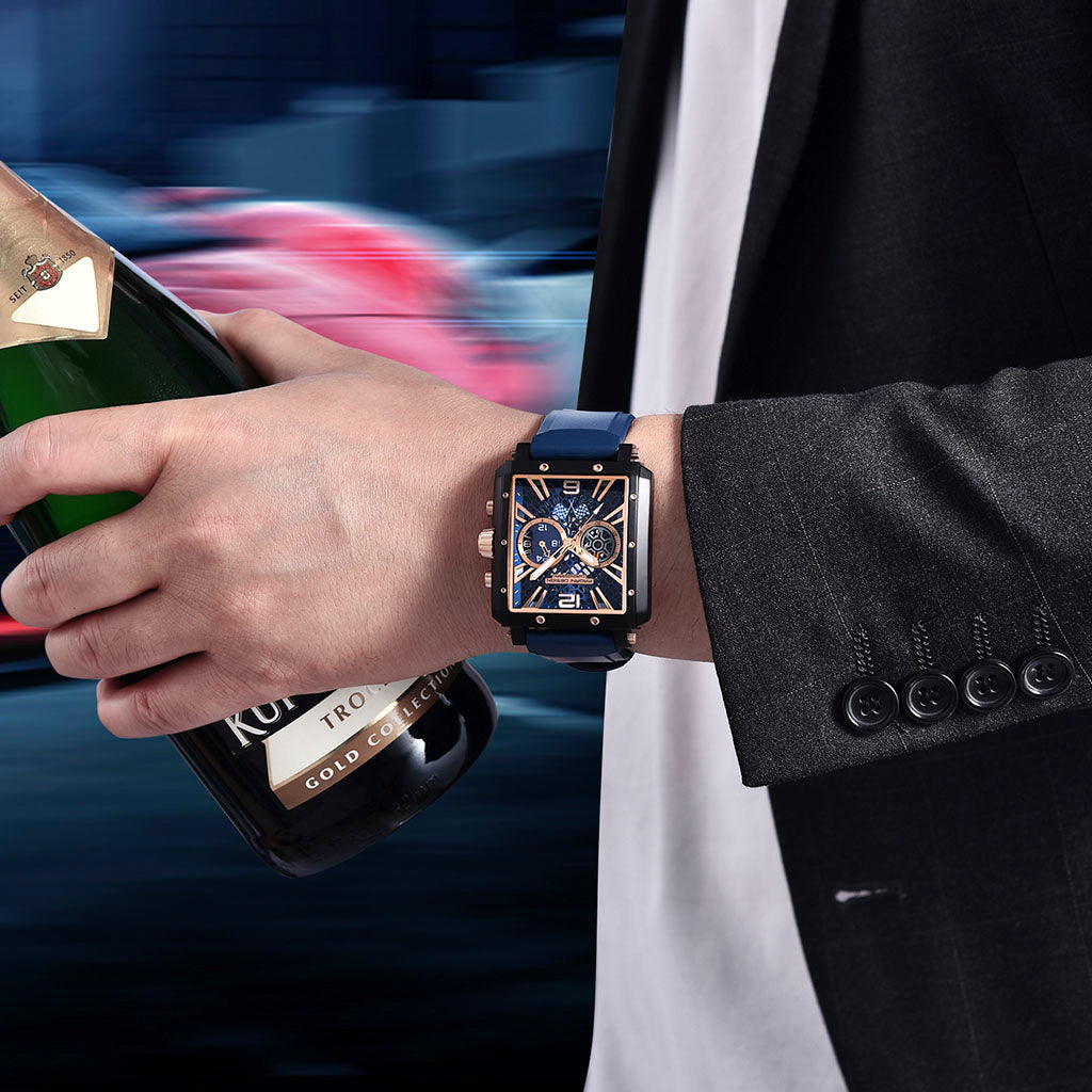 PGN Design Bordeaux Gold Blue gold watch - product photo