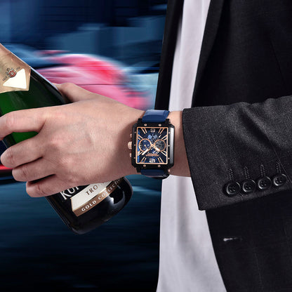 PGN Design Bordeaux Gold Blue gold watch - product photo