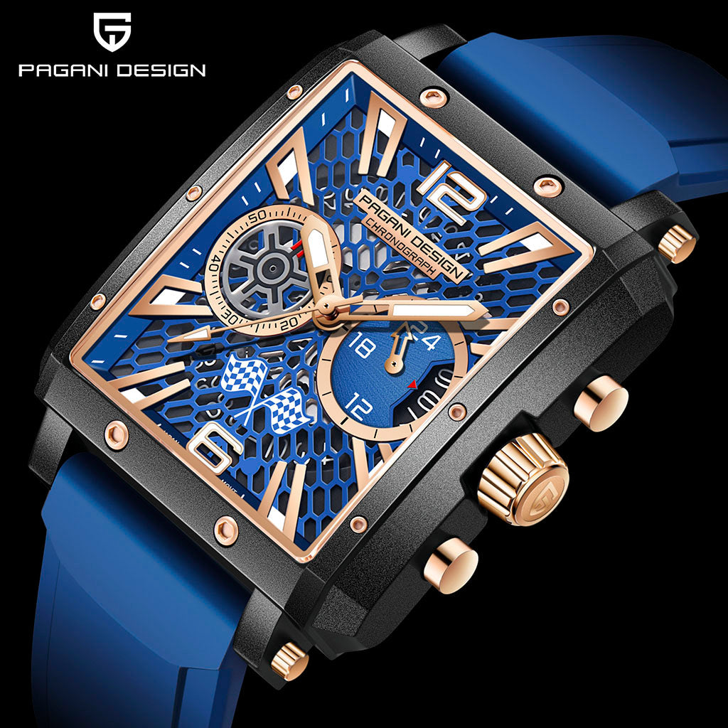 PGN Design Bordeaux Gold Blue gold watch - product photo