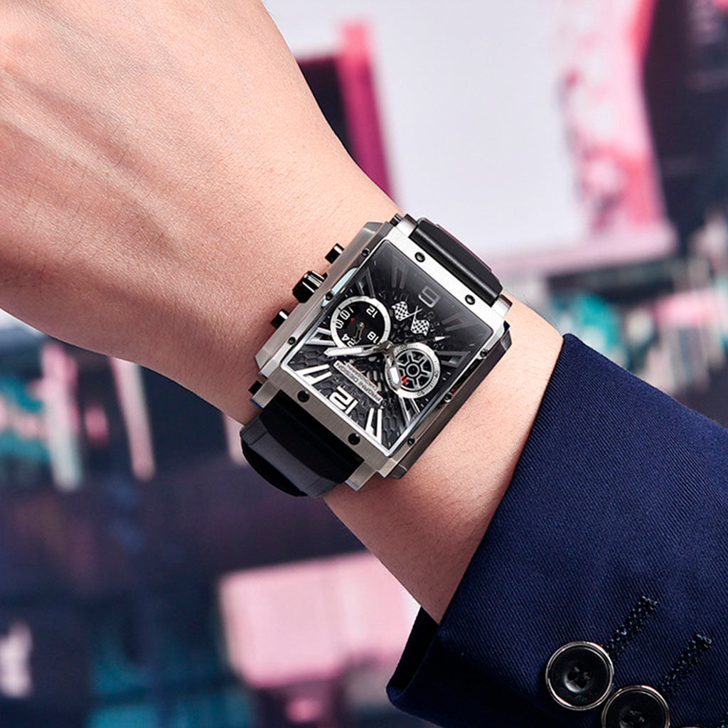 PGN Design Bordeaux Silver Black silver watch - product photo