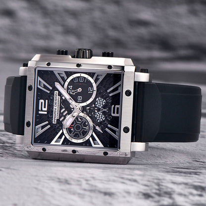 PGN Design Bordeaux Silver Black silver watch - product photo