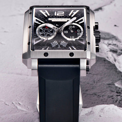 PGN Design Bordeaux Silver Black silver watch - product photo