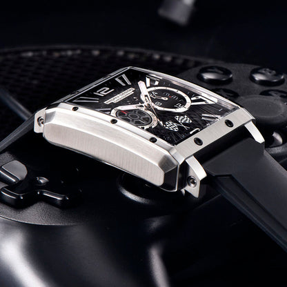PGN Design Bordeaux Silver Black silver watch - product photo