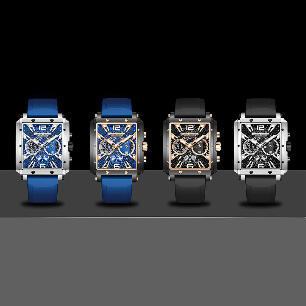PGN Design Bordeaux Silver Black silver watch - caseback