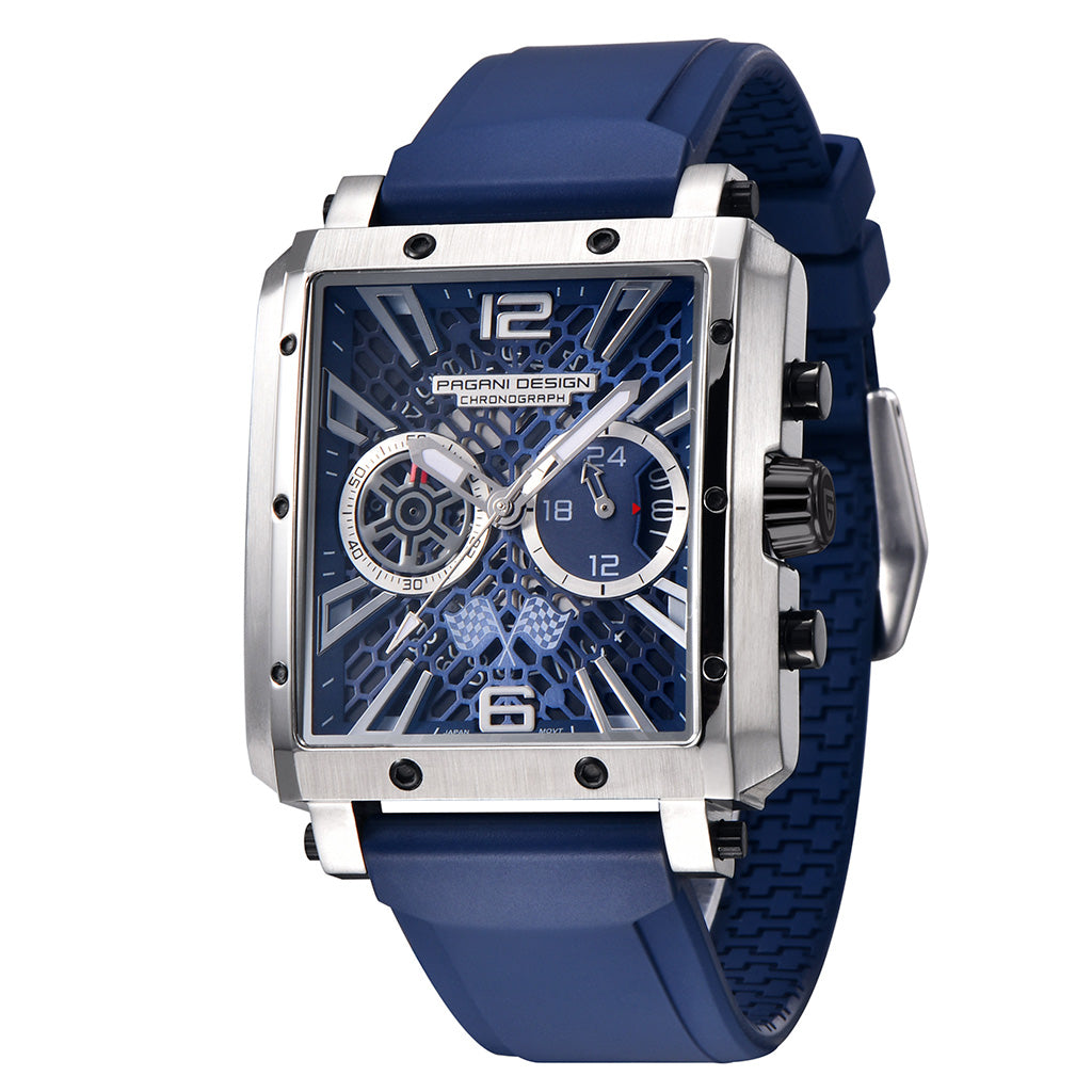 PGN Design Bordeaux Silver Blue blue watch - product photo