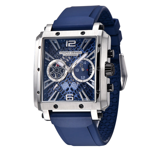 PGN Design Bordeaux Silver Blue blue watch - product photo