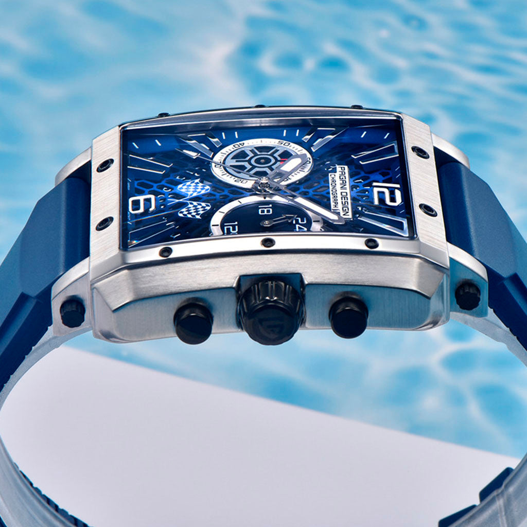 PGN Design Bordeaux Silver Blue blue watch - product photo