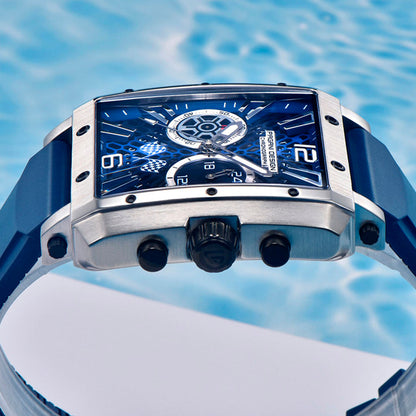 PGN Design Bordeaux Silver Blue blue watch - product photo