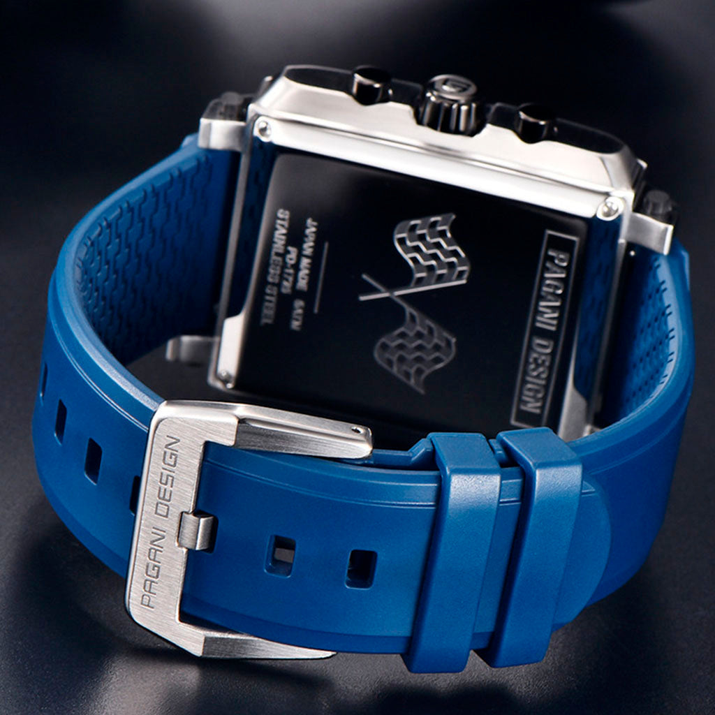PGN Design Bordeaux Silver Blue blue watch - product photo