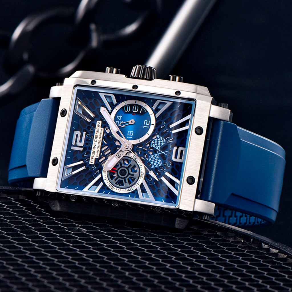 PGN Design Bordeaux Silver Blue blue watch - product photo