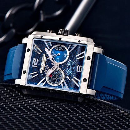 PGN Design Bordeaux Silver Blue blue watch - product photo