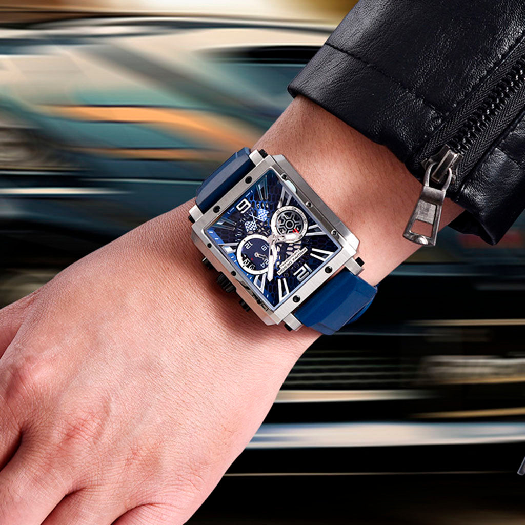 PGN Design Bordeaux Silver Blue blue watch - product photo