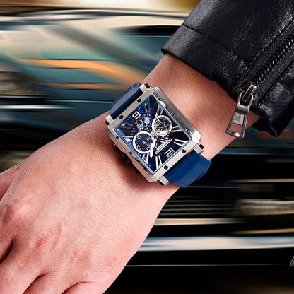 PGN Design Bordeaux Silver Blue blue watch - product photo