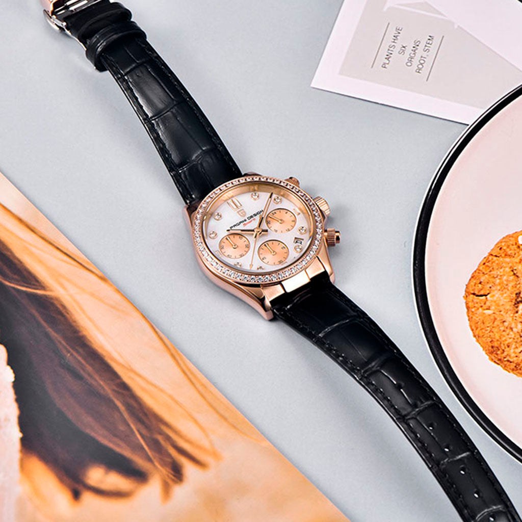 PGN Design Daisy Gold Black gold watch - product photo