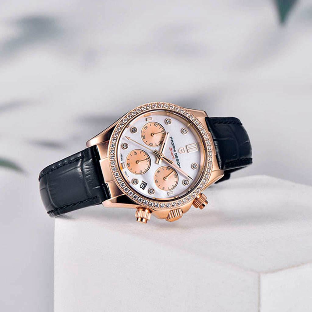 PGN Design Daisy Gold Black gold watch - product photo