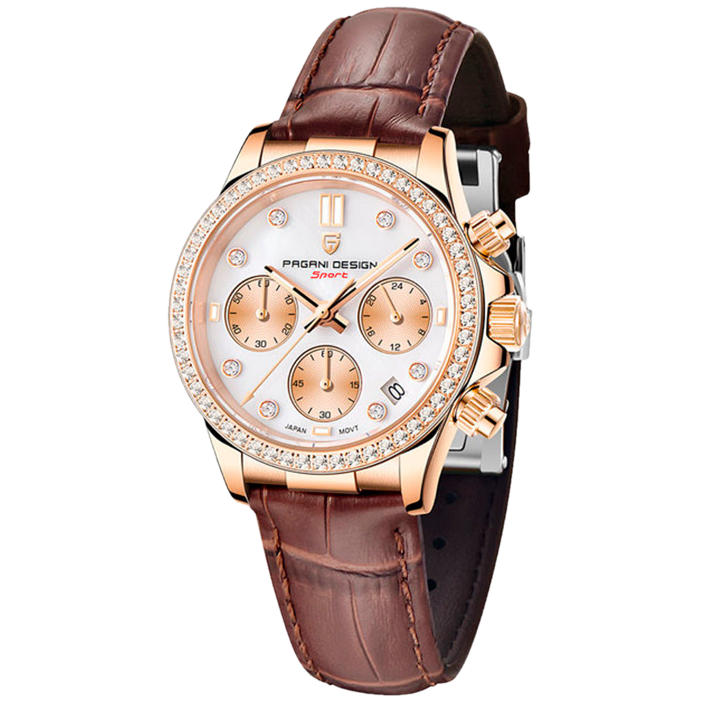 PGN Design Daisy Gold Brown gold watch - product photo