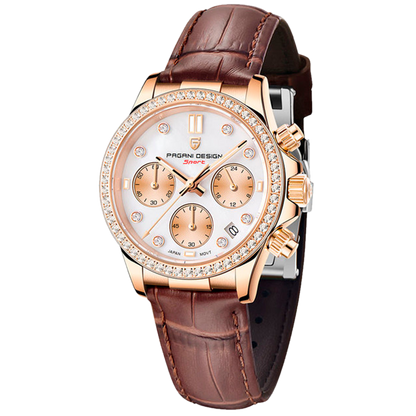 PGN Design Daisy Gold Brown gold watch - product photo