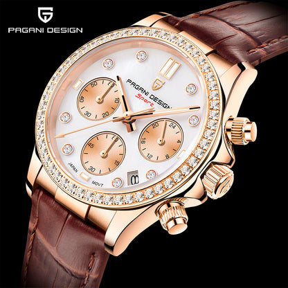 PGN Design Daisy Gold Brown gold watch - product photo