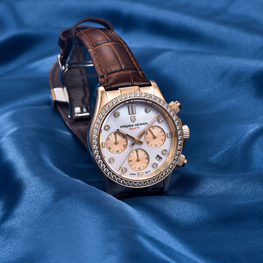 PGN Design Daisy Gold Brown gold watch - product photo