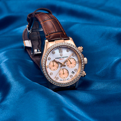 PGN Design Daisy Gold Brown gold watch - product photo
