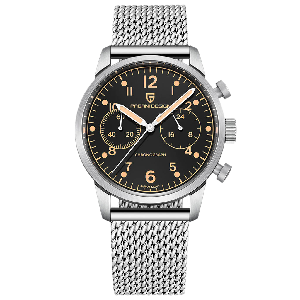 PGN Design Frankfurt Golden Black gold watch - product photo