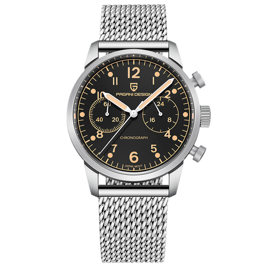PGN Design Frankfurt Golden Black gold watch - product photo