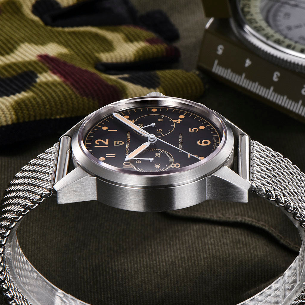 PGN Design Frankfurt Golden Black gold watch - product photo