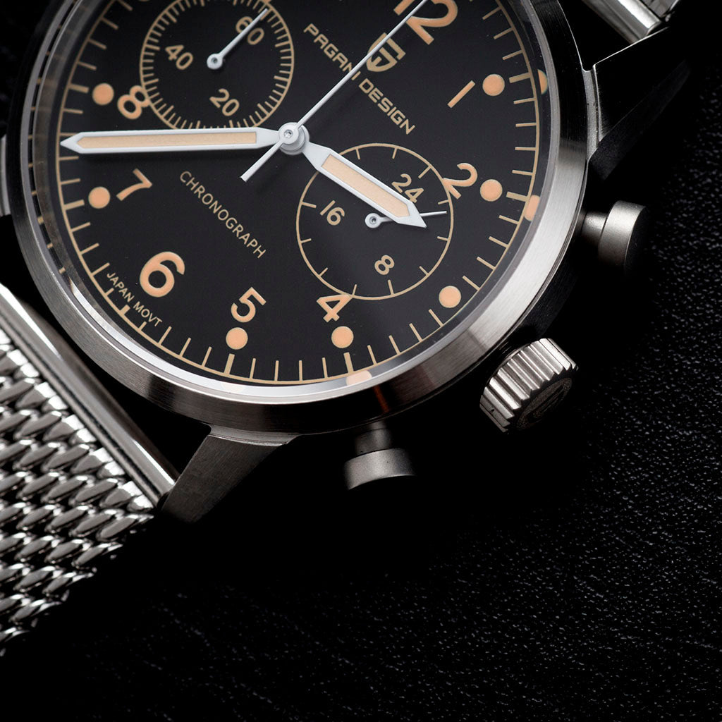 PGN Design Frankfurt Golden Black gold watch - product photo