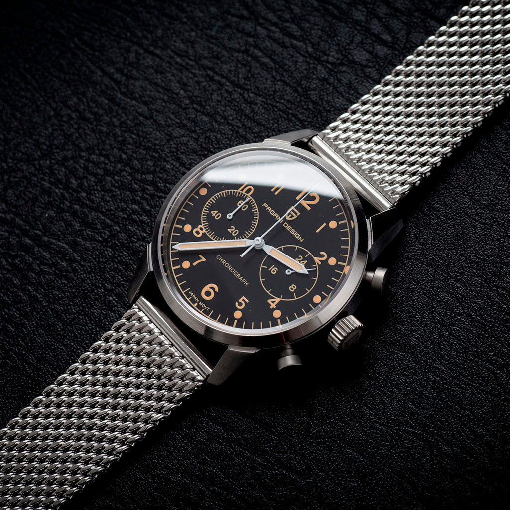 PGN Design Frankfurt Golden Black gold watch - product photo