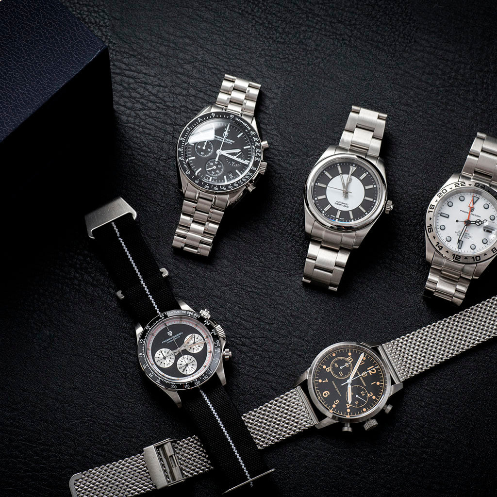 PGN Design Frankfurt Golden Black gold watch - product photo